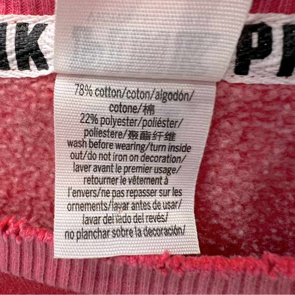 PINK Victoria’s Secret Red Varsity Crewneck Sweatshirt - Picture 4 of 10